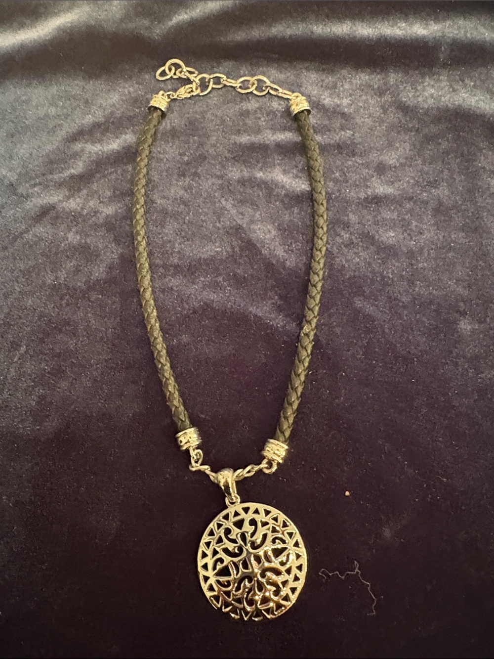 Vintage Premier Designs Silver-Tone Geometric Cutout Filigree Pendant Necklace